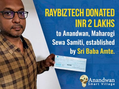 Raybiztech Donates INR 2 Lakhs to Anandwan