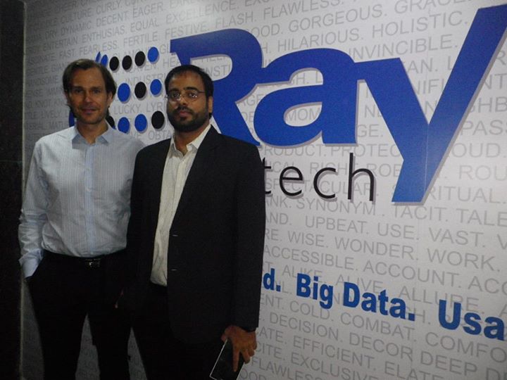 Raybiztech MD Ajay Ray at a luncheon for India's NASSCOM delegation