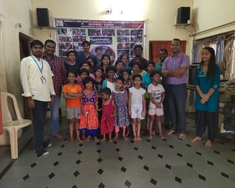 Orphaned Kids with Raybiztech team